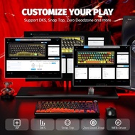 MAMBASNAKE Hall Effect Keyboard And Mouse,X65 PRO HE 60% Magnetic Keyboard RGB Hot Swap 8KHz Polling