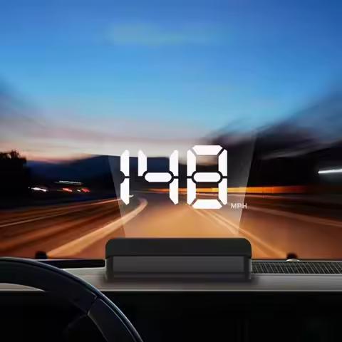 USB Powered Car Mounted HUD Head Up Display GPS Speed Display KMH/MPH Extra Large Font HD Experience