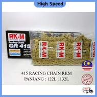 415H - 122 132 CHAIN RACING RANTAI RACING RANTAI MOTORSIKAL 415 PANJANG EMAS GOLD MOTOR 122 132 RKM 