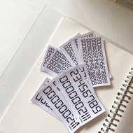 Digital number stickers/ journal stickers/ journal stickers