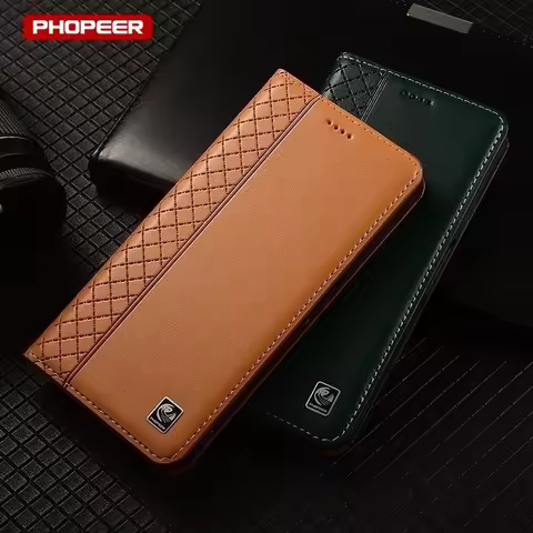 For Xiaomi Poco X6 X7 X8 Pro 5G Genuine Leather Case For Xiaomi Poco X5 X4 X3 X2 Pro 5G GT NFC Flip 