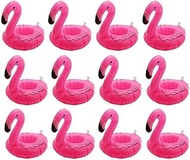 Inflatable Floating Flamingo Drink Holder 12 Pack Swimming Pool Float Coasters Coke Cup Holder for B