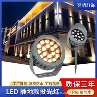 Outdoor Ground Light with Hat Brim LED Waterproof Spotlight Lawn Ground Insertion Street Light Tree 