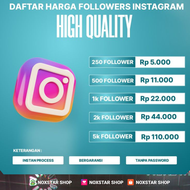JASA FOLLOWERS INSTAGRAM MURNI | REAL | AMAN | NO BOT – NOXSTAR SHOP.ID