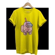 AMONG US BOBA 04 T-SHIRT - AMONG US BUBBLE PINK CLOTHES - AMONG US BUBBLE DRINK T-SHIRT FOR KIDS AND