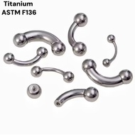 F136 Titanium Prince Albert Piercing Jewellery 1 piece