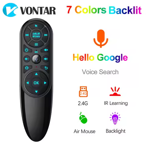 VONTAR Q6 Pro Voice Remote Control 2.4G Wireless Air Mouse Gyroscope IR Learning for Android tv box 