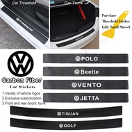 Car Sticker For Volkswagen Polo Beetle Vento Jetta Tiguan Golf Passat Accessories Carbon Fiber Stick