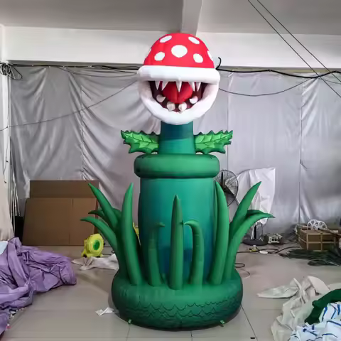 1PC 3.5M Giant Inflatable Cartoon Chomper Flower Air Blow Creative Piranha Plant Event Kids Party St