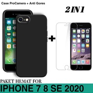 SOFT CASE IPHONE 7 8 SE 2020 CASE LIQUID MACARON FREE TEMPERED GLASS