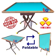 3V Mahjong Table With Drawer / Wooden-Edge Foldable Foldable mahjong table / Meja Judi