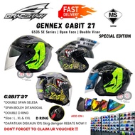 GRACSHAW GENNEX G535 GABIT 27 SPECIAL EDITION (GRACSHAW HELMET BUNYA DOUBLE VISOR OPEN FACE G535 GAB
