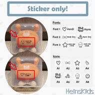 Personalised stickers - Baby mushroom teether / snack bowl / gift set