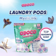 ODOCO 140Pcs Mystic Iris Laundry Capsules Premium Scent Laundry Pod Detergent Washing Machine Wash