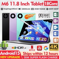 🔥SG Top Popular Tablet🔥2025 New M6 11.8 inch Snapdragon8Gen2 Android 15 Tablet 20+1T 18Core SIM+Dual