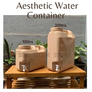 20L. / 10L. WATER CONTAINER BEIGE | WHITE FAUCET ON !!️!!️