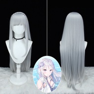 Re:Zero - Memulakan Kehidupan di Dunia Lain Emilia Cosplay Rambut Palsu Satu Meter Panjang Rambut Lu