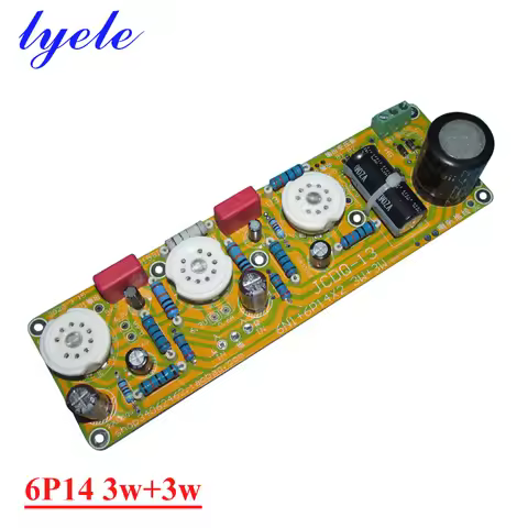6P14 3W+3W 2-channel Stereo Power Amplifier Finished Board Tube Amplifier