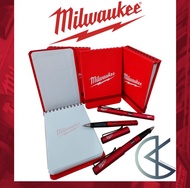 Milwaukee Note Book NotePad / Milwaukee Gel Pen Black Ink 0.5 mm / Engineering Pens Fine Point