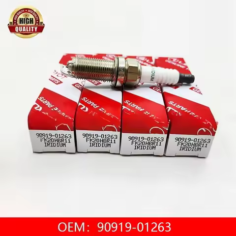 High Quality 4PCS/lots 90919-01263 FK20HBR11 Dual Iridium Spark Plug For Toyota 9091901263 FK20HBR11