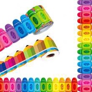 2 Rolls - 25.91 Feet Rainbow Pencil Crayon Bulletin Board Border Rolls, Approx. 7.5cm Wide, Suitable