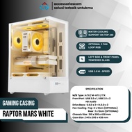 MARS Raptor Gaming PC Case - Gaming Case - White ATX M-ATX ITX