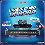 [COMBO L] AURORA JUALAN MUR MUR 4" ROUND LED SPOTLIGHT WITH RGB LIGHT (APPS) AND 30" SPOTLIGHT AND R