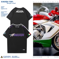 MV Agusta Agusta Motorcycle Club Merchandise Cultural Shirt Short-Sleeved T-Shirt Pure Cotton Round 