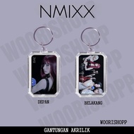 GANTUNGAN NMIXX BLUE ACRYLIC KEYCHAIN VALENTINE KEYCHAIN ACRYLIC KEYCHAIN KPOP UNOFFICIAL HAEWON JIW