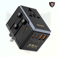 Travel Adapter 35W Dudao A35Pro | 3x USB-C + 2x USB-A | Penyesuai Plug Global