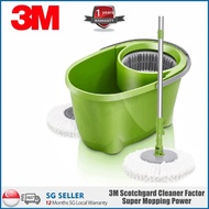 3M Scotch-Brite 360° Spin Mop Bucket Set with 2 mop heads