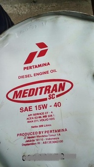 Oli Pertamina Meditran SC 15w-40 drum 209L