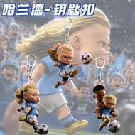 热销，， 新款哈兰德足球周边亚克力挂件可爱卡通钥匙扣包【现货】 包挂饰礼物0713 Hot-selling, new Haaland football merchandise acrylic pend