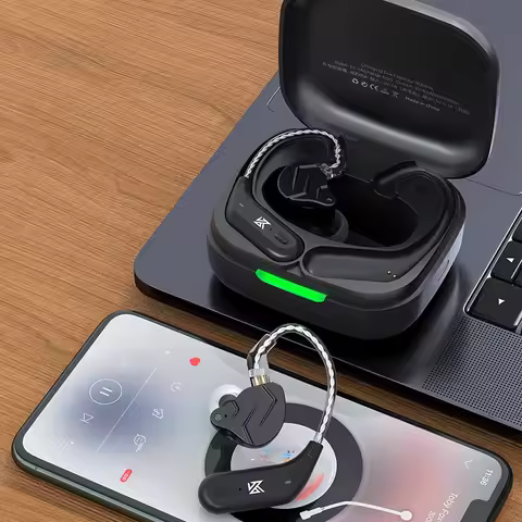 KZ AZ09 Bluetooth 5.2 Ear Hook Earphones Headset HD Wireless Upgrade Cable With Charging Case