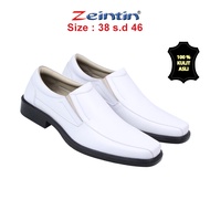 Zeintin - Sepatu Pantofel Pria Putih Sepatu Perawat Pria Kulit Putih AJ