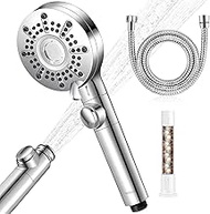 Shower Head with Hose, High Pressure Shower Head with 5+1 Jet Types, Economy Shower Head with Filter