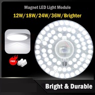 12W 18W 24W 36W LED Magnet Module Light Circular Tube Replacement Round Downlight Ceiling Lampu Magn