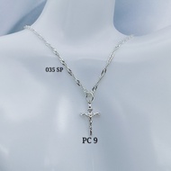 💥READY STOCK💥  925 Sterling Silver "Cross Necklace Set" (PROMO Set Rantai Leher+Loket) 925銀十字架鏈墜項鏈組(SP 035 + ♱·9)