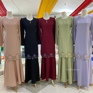 HIJAU RTW size 36-44 Modern Lace Salwa Kurung / Sage Green Kurung Dress / Black Kurung Dress / Lilac