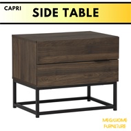 CAPRI Side Table / Side Table With Drawer / Meja Sisi Berkaki Besi / Meja Sisi Bersama Laci