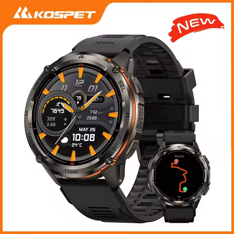 KOSPET TANK T3 Ultra 2 Smart Watch for Men GPS Stainless Steel Extra-Long Battery 5ATM IP69K Waterpr
