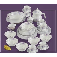 Menang Glassware 49 Pcs Dinner Set (Narcissus)