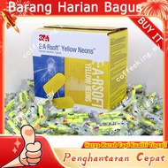 100 Set Pasangan - 3M 312-1250 Penutup Telinga Kuning Neon Busa Lembut NJHL