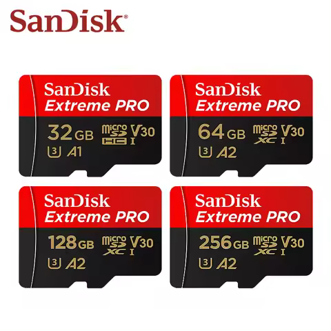 SanDisk Extreme Pro Micro SD Card Up to 170MB/s read V30 U3 256GB 128GB 64GB A2 TF Card 32GB A1 Memo
