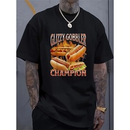 Glizzy Gobbler Men'S Vienna Hot Dog Meme T-Shirt - Fun Retro Design with "Glizzzy Gobbler Champion" 