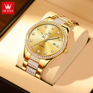 OLEVS Watch For Men Waterproof Original Import  Quartz  Diamond  Stainless Steel Luminous Date Wrist