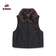 [KIRSH] CHERRY QUILTING FAUX FUR COLLAR VEST | 25 WI | women padded vest |  winter vest for women | 