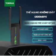 USB thu sóng wifi 1300mbps Blevos,usb wifi cho pc 1300mbps 2 râu nâng WiFi lên 5G cho máy tính pc la