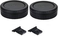 2 Pack RF Mount Body Cap Cover & Rear Lens Cap for Canon EOS R R3 R5 R6 R7 R10 RP Mirrorless Camera
