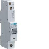 Hager ACC125 RCBO 1M 1P 10kA C-25A 10mA AC